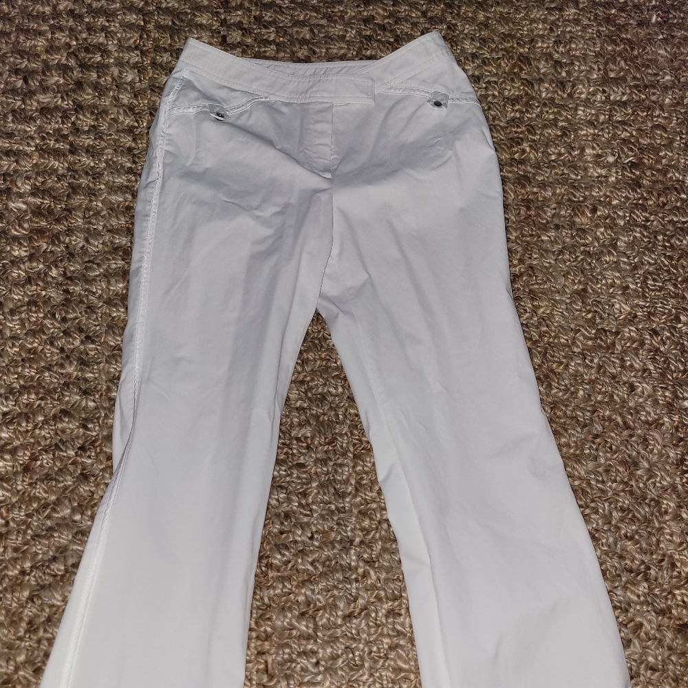 White golf pants